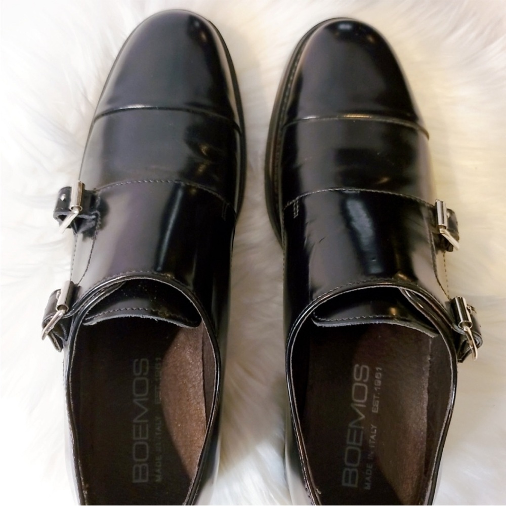 ⭐Women's Classic Black Double Monkstrap Italian Oxfords - Picture 5 of 10